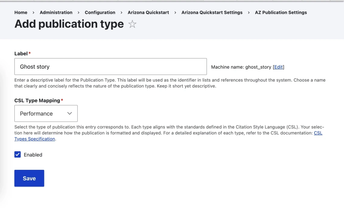 add publication type